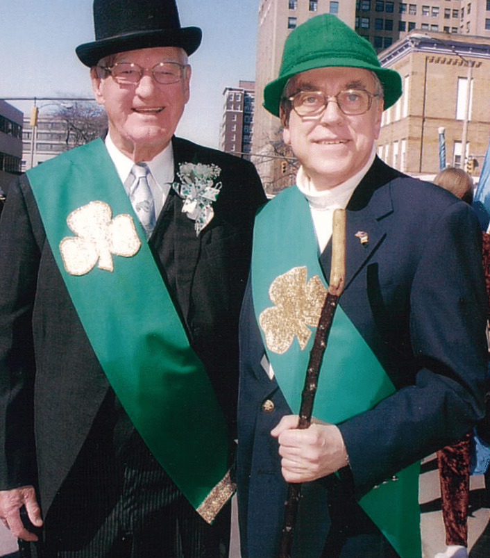 Original Grand Marshal - Sir James E. Mahoney (Left) & Second Grand Marshal Brady Louis (Right) March, 2003